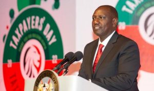 President William Ruto delivers speech during a past KRA event