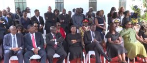 Pres Ruto and DP Gachagua during Francis Ogolla's burial 