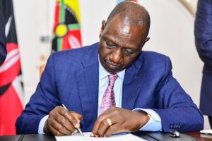 Pres. William Ruto signs a bill into law