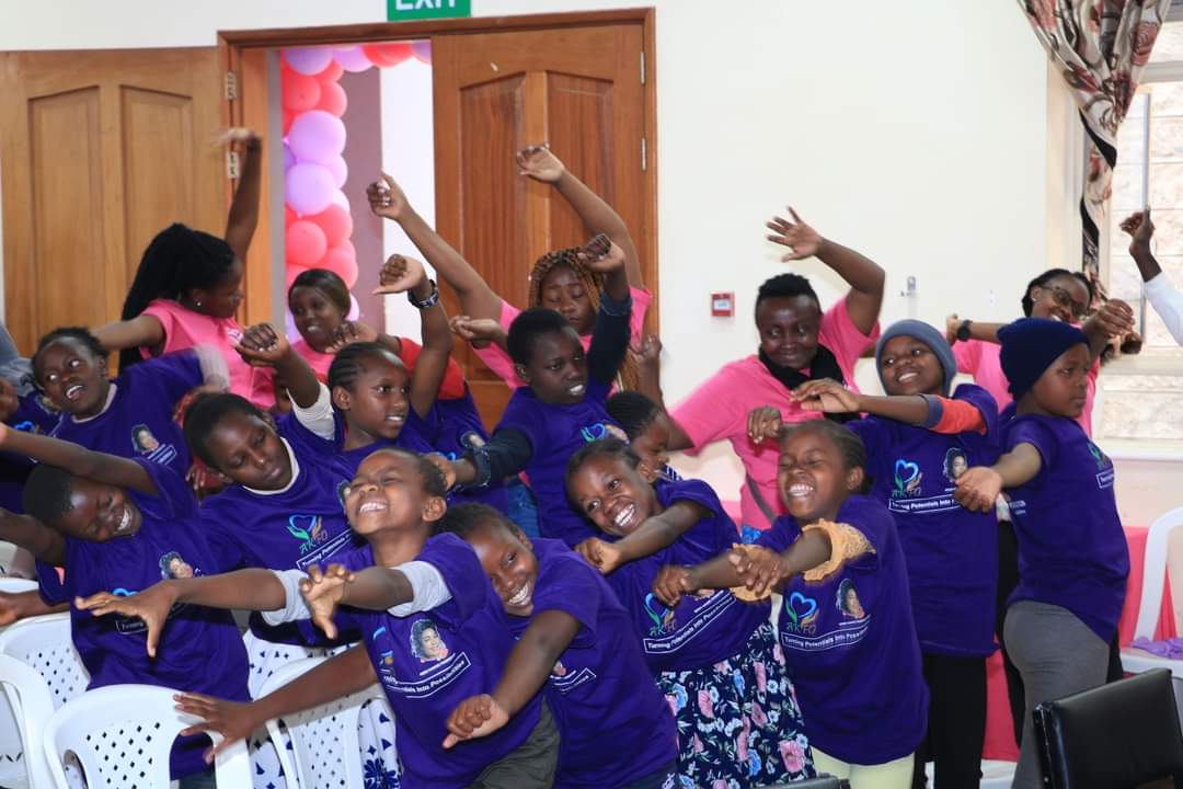 Young girls enjoying during Agnes Kagure Foundation event in Kangemi