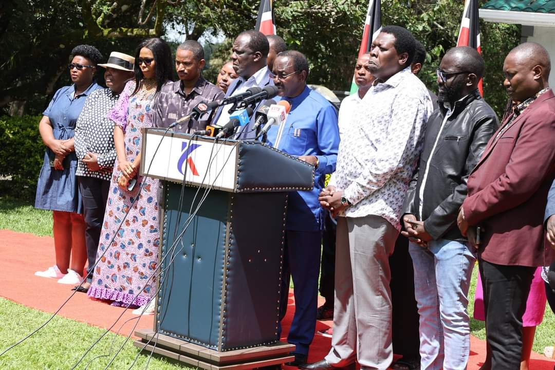 Wiper party leader Hon Kalonzo Musyoka during a past presser. Photo: Kalonzo Musyoka Source: Facebook 