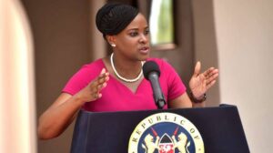 Kanze Dena during a past media presser