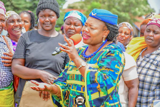 Githunguri MP Hon Gathoni Wamuchomba engages supporters during a past meeting. Photo: The Star Source: Facebook 