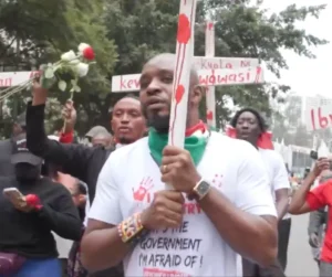 Activist Boniface Mwangi during a past protests