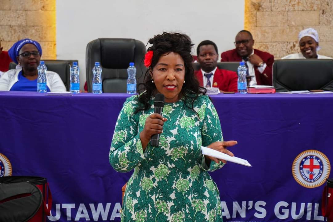 Agnes Kagure speaking during a past church service. Photo: Agnes Kagure Source: Facebook 