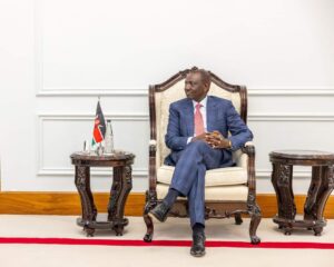 Pres William Ruto discussing a past media interview 