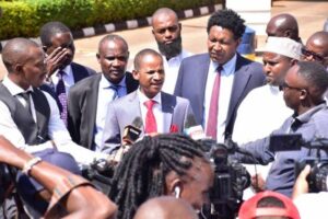 Embakasi East MP Babu Owino speaks during a past event 