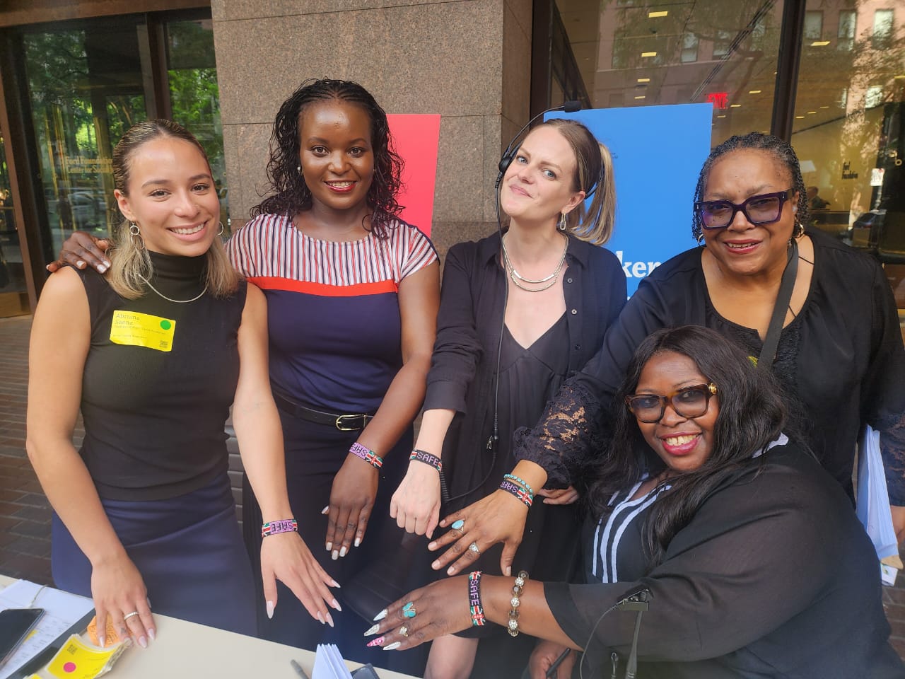 Harriette Chiggai, the President's advisor on women rights possing for a photo with colleagues after attending a summit on September 18. Photo: Chiggai Source: X