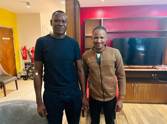 Bob Njagi with Babu Owino. Photo: Babu Owino Source: Instagram