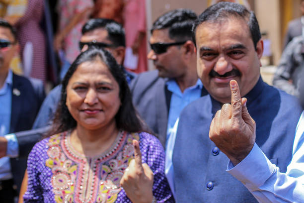 Billionaire Gautam Adani during a past media presser. Photo: Getty Images