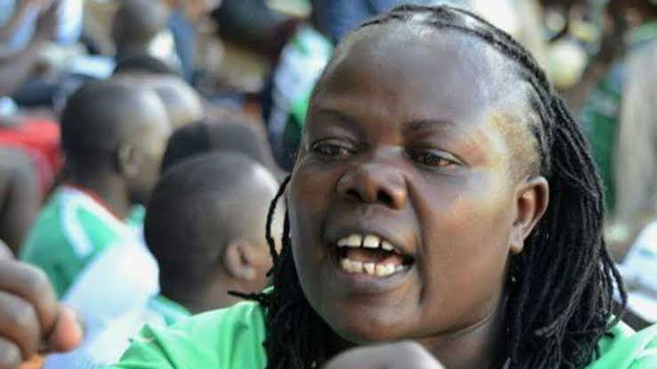 Football enthusiastic Judith Nyangi speaks during a past event. Photo: The Star Source: Facebook 